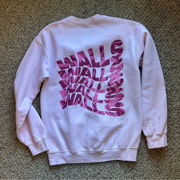 louis tomlinson Tops - Louis Tomlinson Walls Pink Smiley Sweatshirt